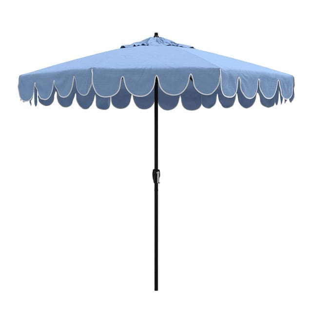 Phoebe Scallop Edge Patio Umbrella, Cast Ocean