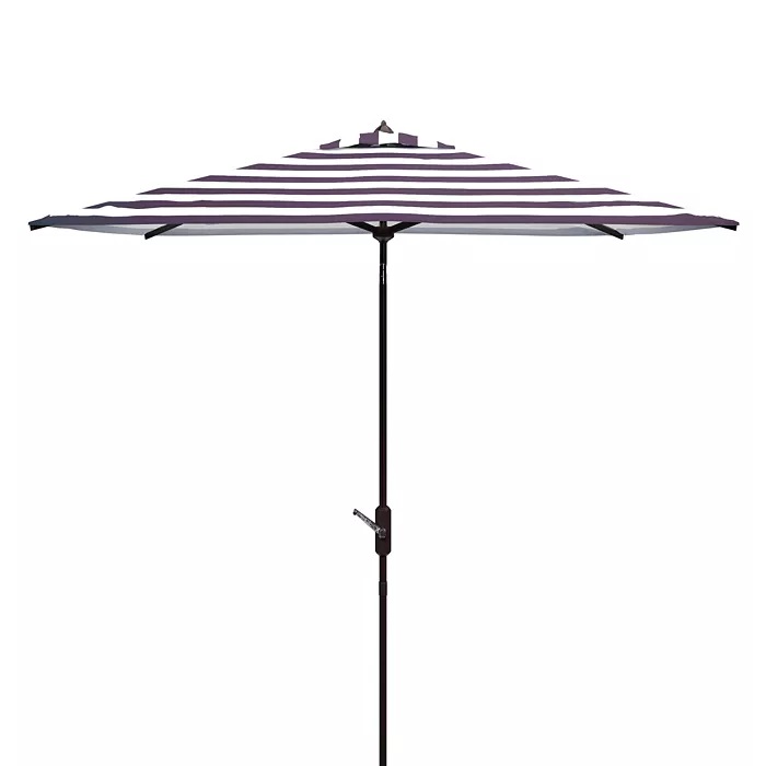 Safavieh Iris Rectangle Umbrella BLACK WHITE